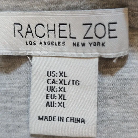 Rachel Zoe, Mockneck Boxy Drop Shoulder Sweatshirt, Gray, EUC, Women's XL - Picture 3 of 14